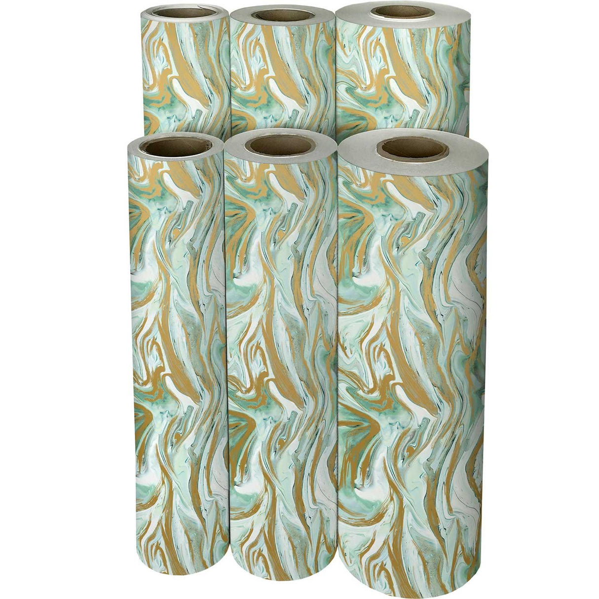 Marbleized Mint Gift Wrap by Present Paper - Vysn