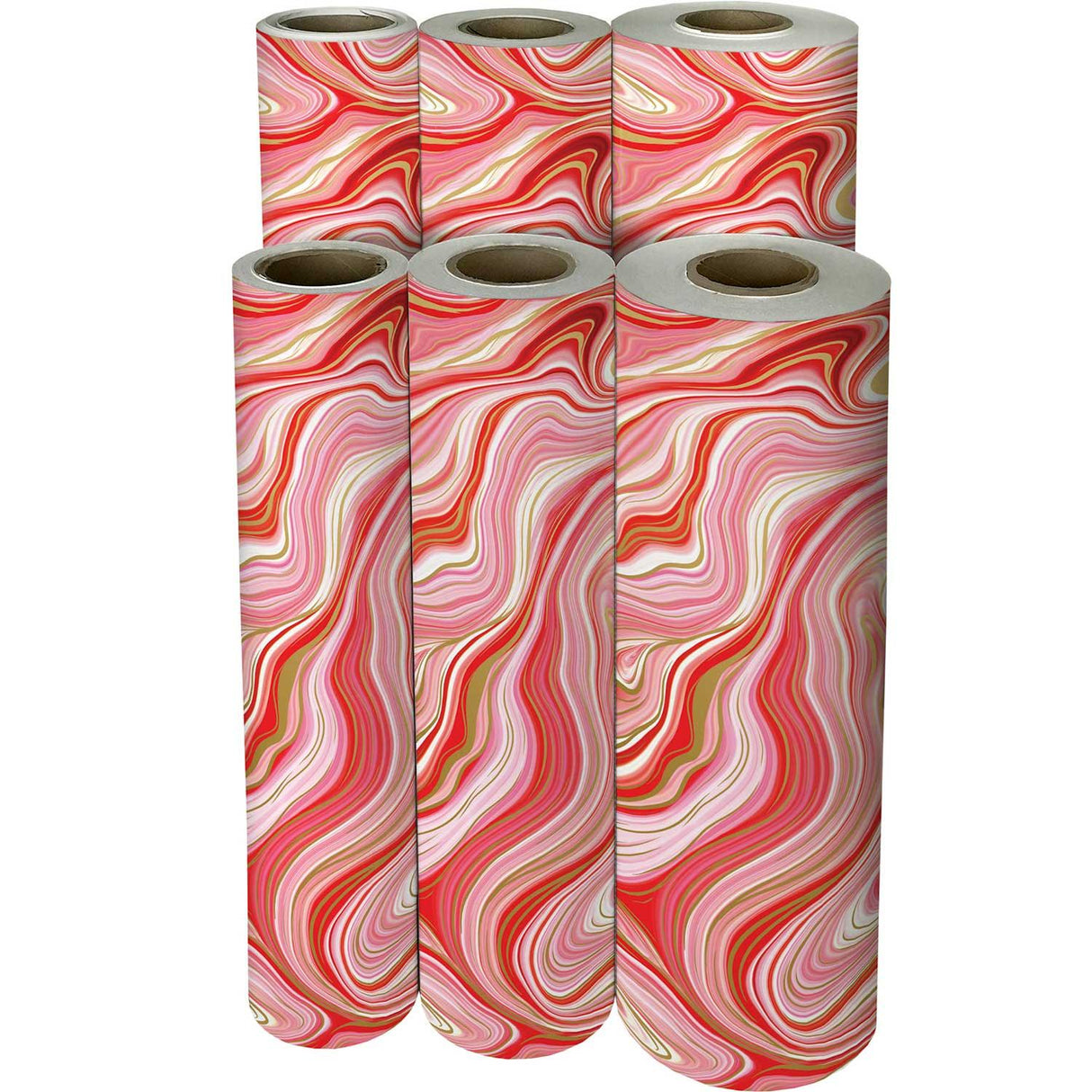 Marbleized Red Christmas Gift Wrap by Present Paper - Vysn