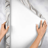 Marbleized Silver Gift Wrap by Present Paper - Vysn