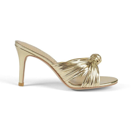 MARLY sandal in gold vegan leather by Allegra James - Vysn