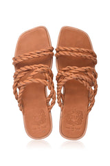 Melasti Woven Leather Slides by ELF - Vysn