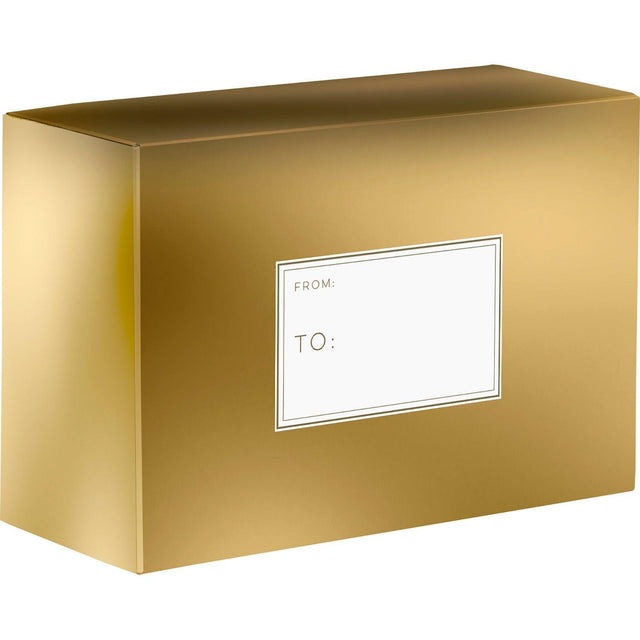 Metallic Gold Medium Printed Gift Mailing Boxes by Present Paper - Vysn