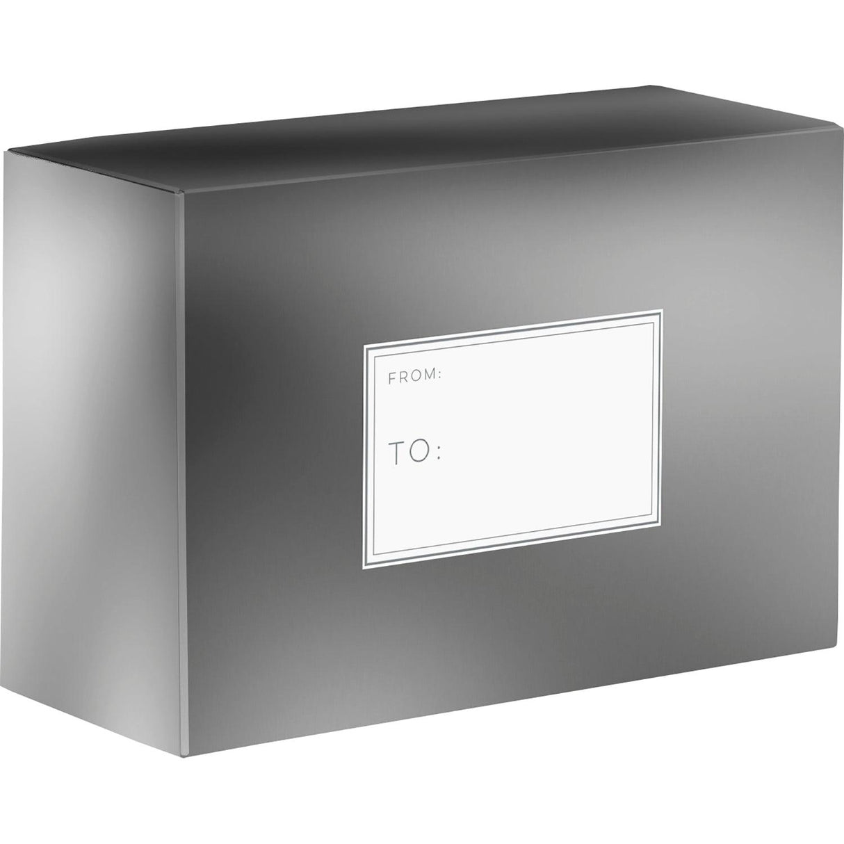 Metallic Silver Medium Printed Gift Mailing Boxes by Present Paper - Vysn