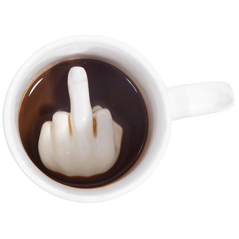 "Middle Finger" Fuck You Mug by White Market - Vysn