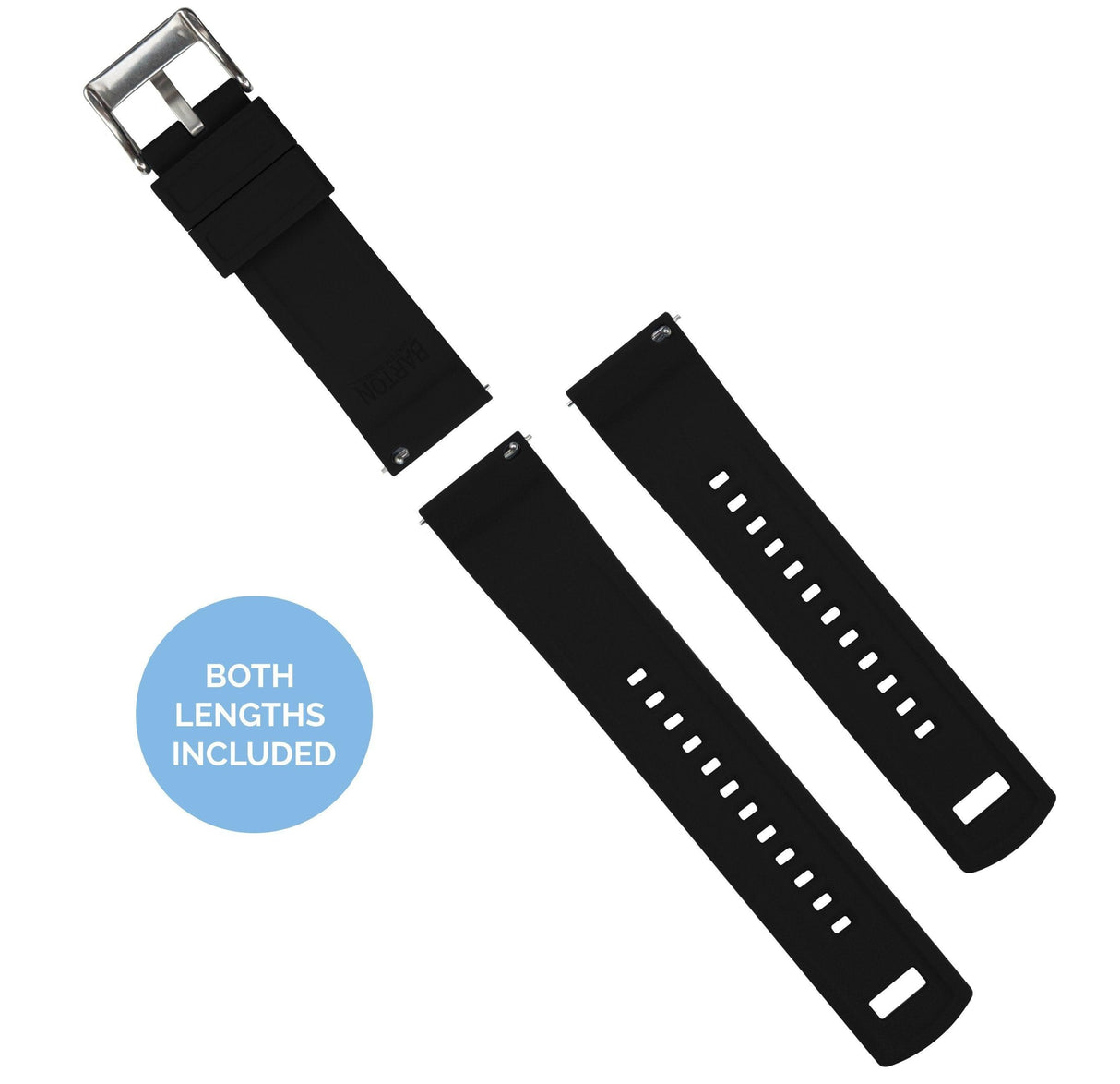 Mobvoi TicWatch | Elite Silicone | Black by Barton Watch Bands - Vysn