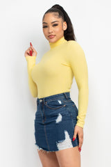 Mock Neck Long Sleeve Top - VYSN