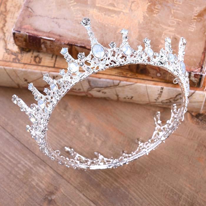 Moonlight Ice Queen Crown Tiara in Opal and Champagne Gold or Silver (2 Options) by The Bullish Store - Vysn