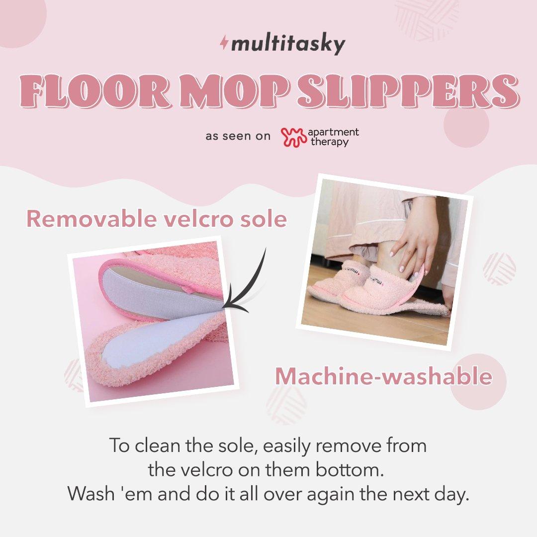 Multitasking Floor Mop Slippers with Removable Sole by Multitasky - Vysn