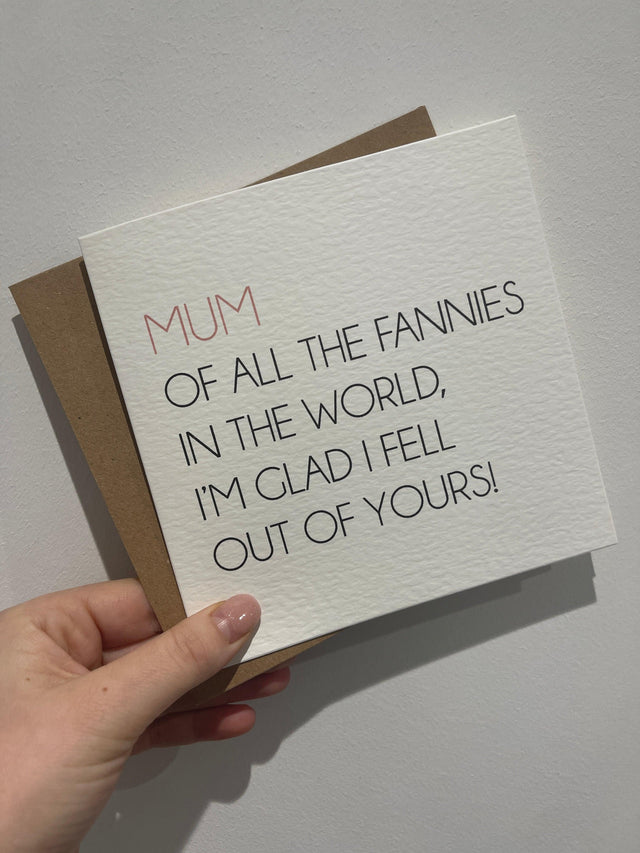 Mum Of All The Mothers Day Cute Funny Humorous Hammered Card & Envelope by WinsterCreations™ Official Store - Vysn