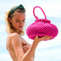 Naga Macrame Bucket Bag, in Shocking Pink by BrunnaCo - Vysn