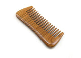 Natural Green Sandalwood Peach Wood Anti Static Pocket Hair Beard Handmade Comb by Plugsus Home Furniture - Vysn