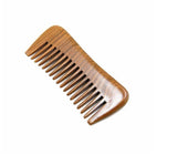 Natural Green Sandalwood Peach Wood Anti Static Pocket Hair Beard Handmade Comb by Plugsus Home Furniture - Vysn