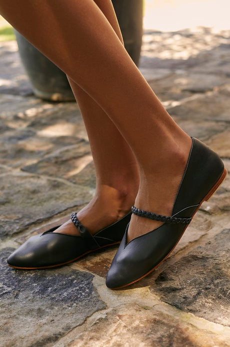 New Love Leather Ballet Flats by ELF - Vysn