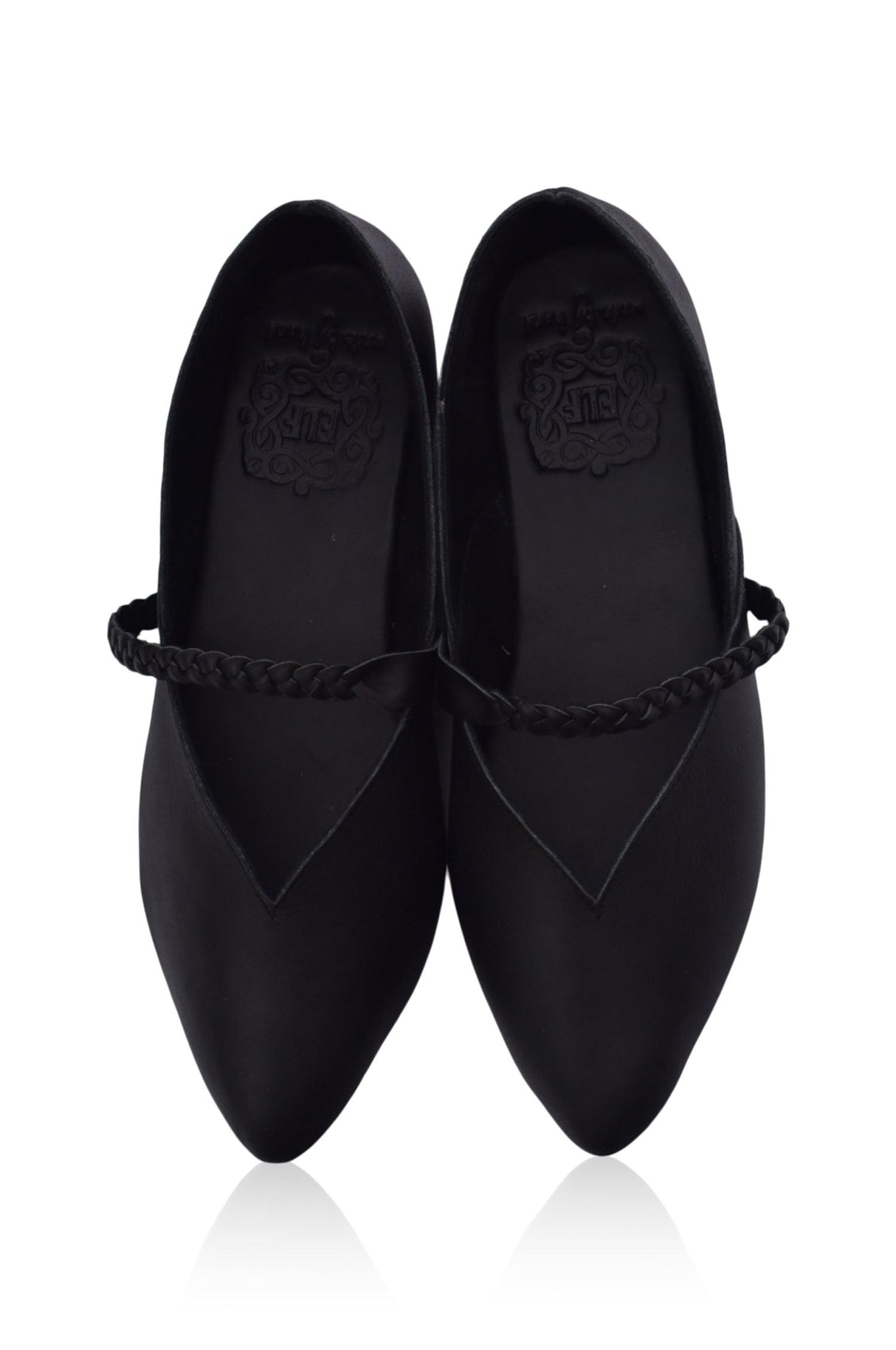 New Love Leather Ballet Flats by ELF - Vysn