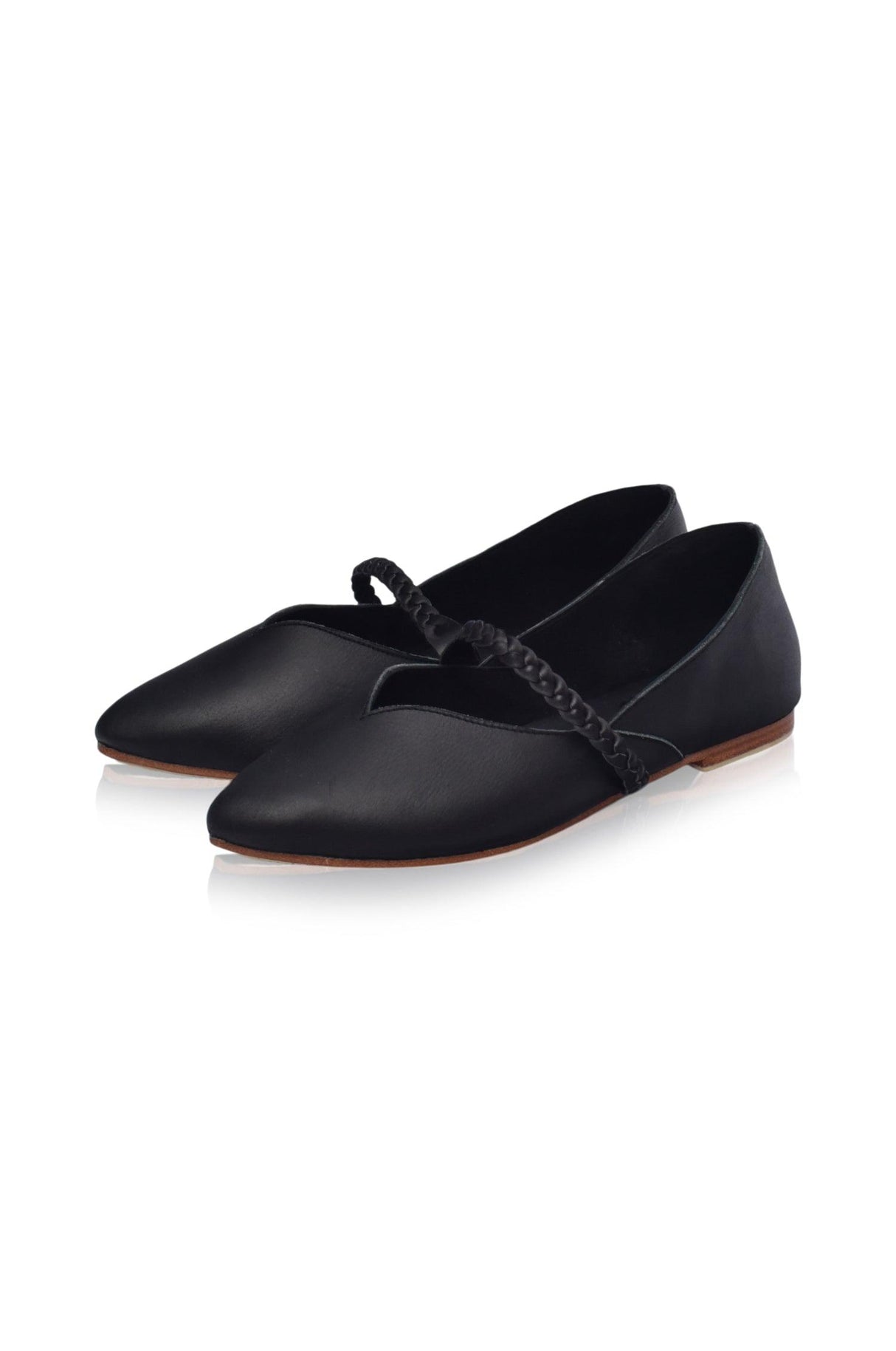 New Love Leather Ballet Flats by ELF - Vysn