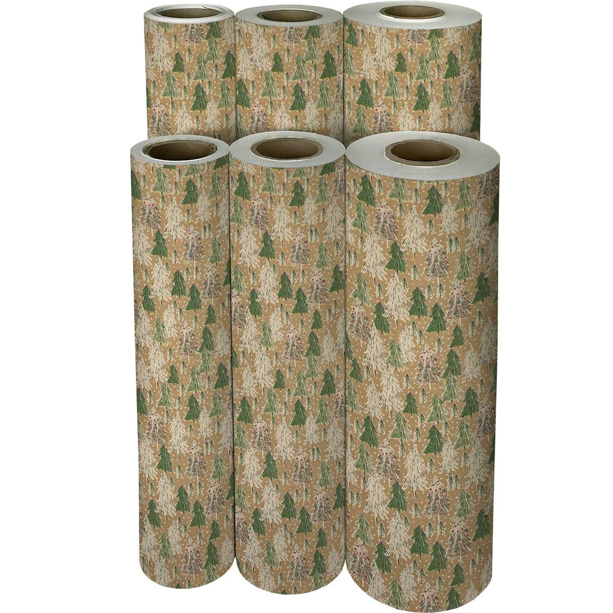 Opulent Tree Kraft Christmas Gift Wrap by Present Paper - Vysn