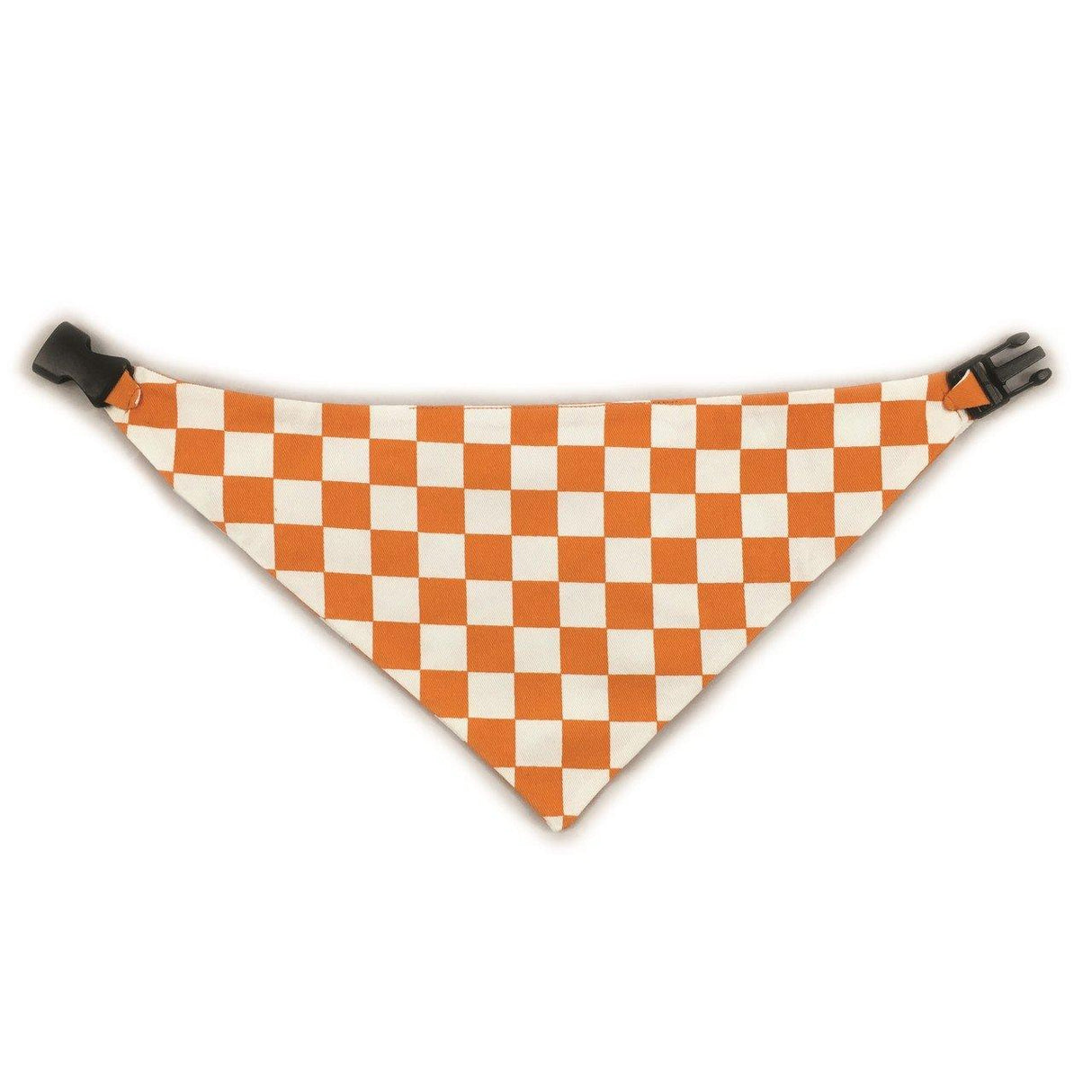 Orange Checkered Reversible Dog Bandana by Uptown Pups - Vysn