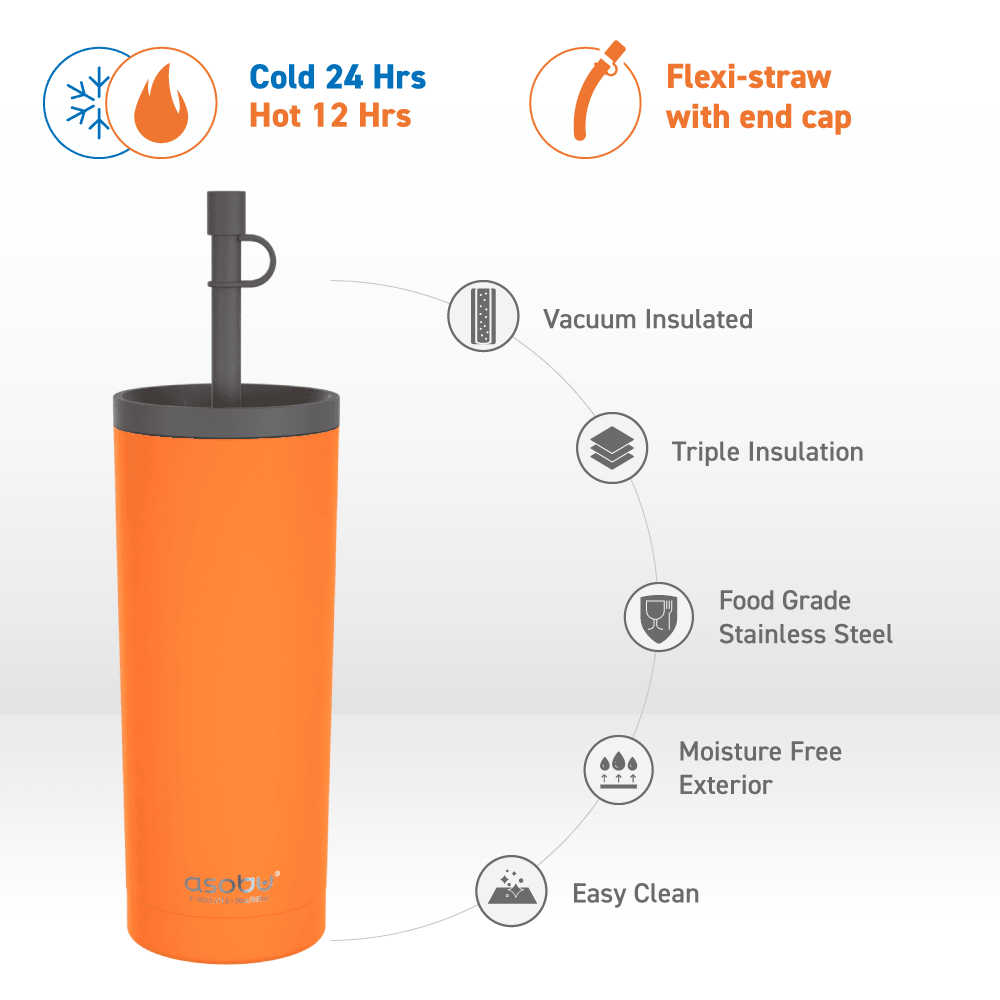 Orange Super Sippy Tumbler by ASOBU® - Vysn