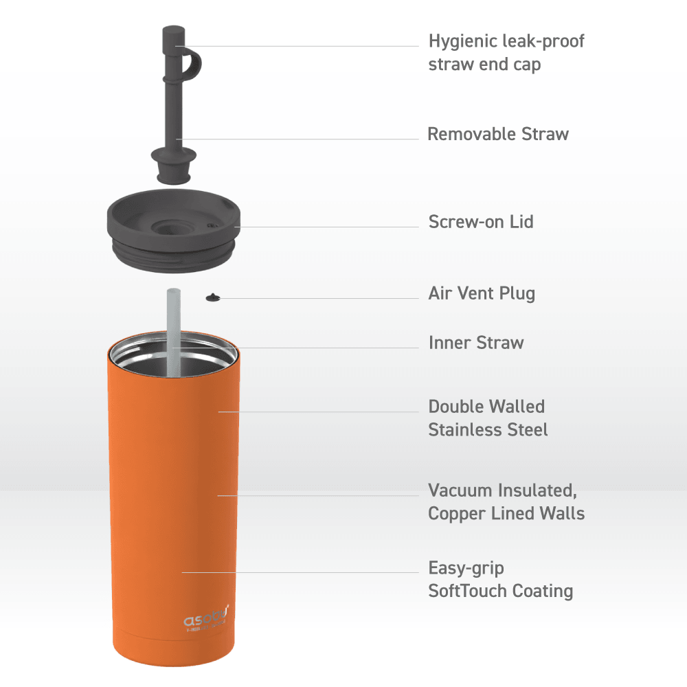 Orange Super Sippy Tumbler by ASOBU® - Vysn