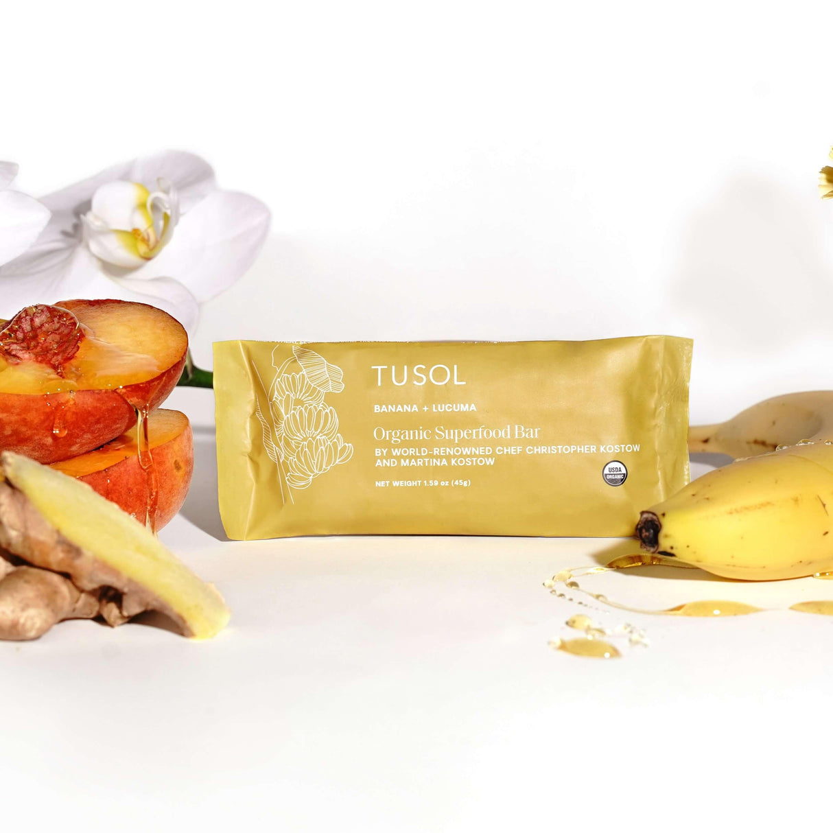 Organic Banana + Lucuma Superfood Bar (8 Pack) by TUSOL Wellness - Vysn