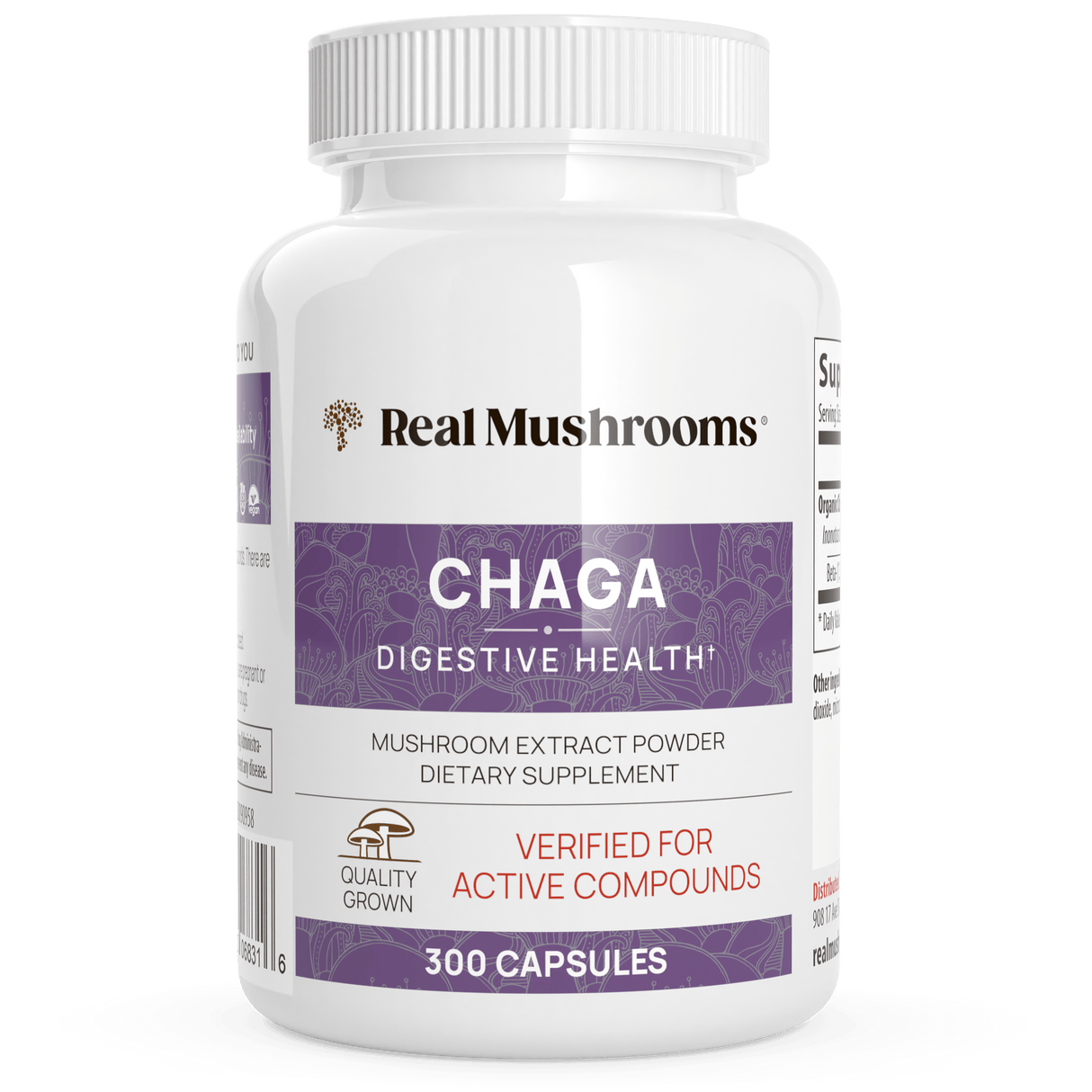 Organic Chaga Extract Capsules by Real Mushrooms - Vysn