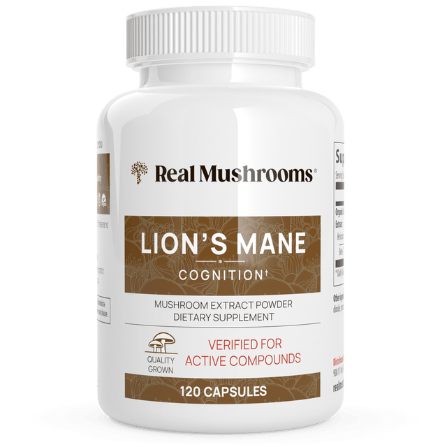 Organic Lions Mane Extract Capsules by Real Mushrooms - Vysn