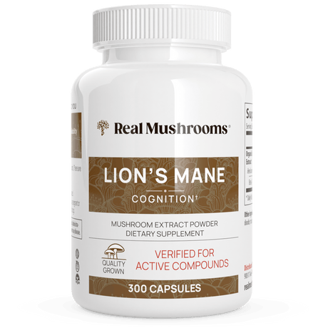 Organic Lions Mane Extract Capsules by Real Mushrooms - Vysn