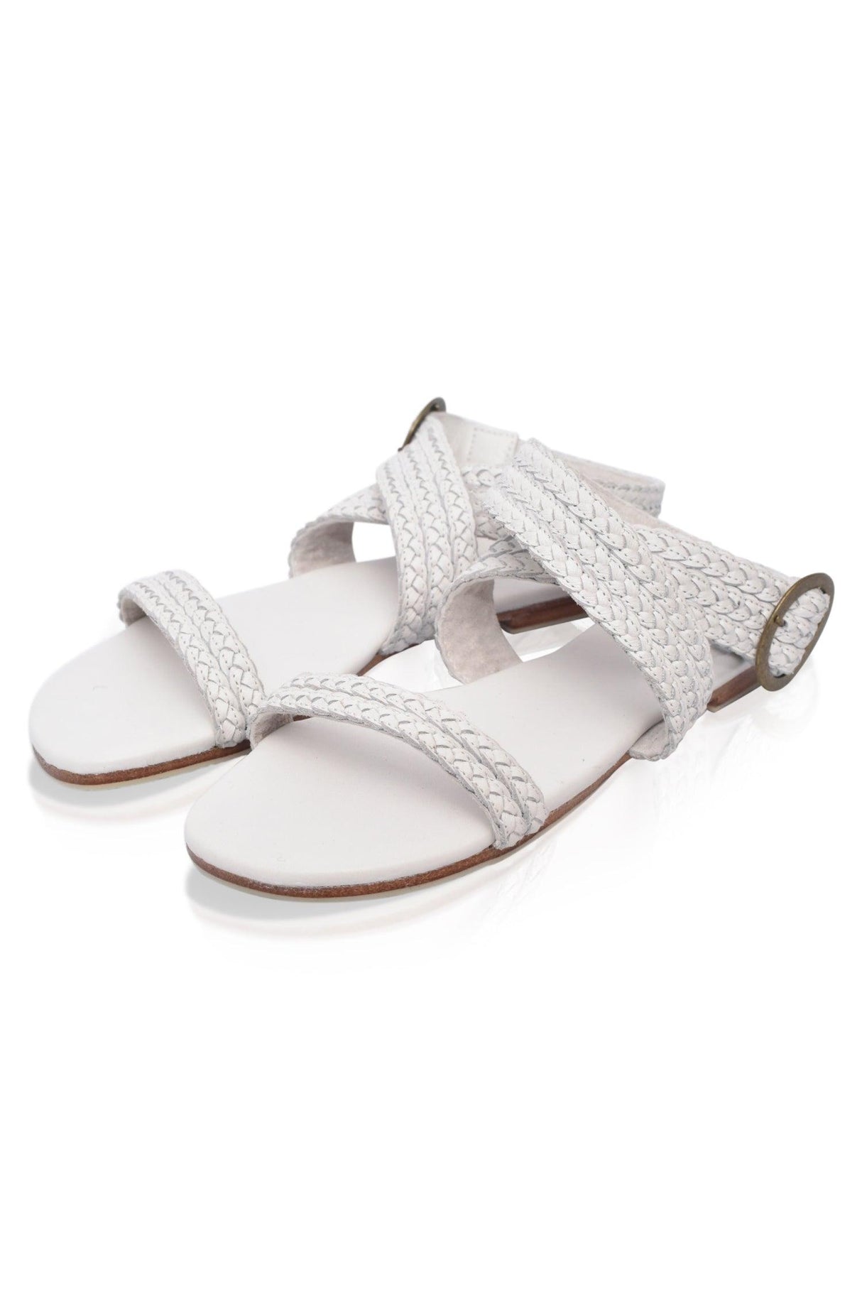 Orra Greek Leather Sandals by ELF - Vysn