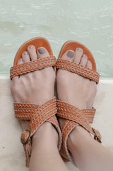 Orra Greek Leather Sandals by ELF - Vysn