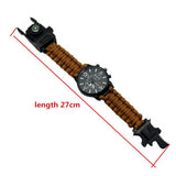 Outdoor Multi function Camping Survival Watch Bracelet Tools With LED Light by VistaShops - Vysn