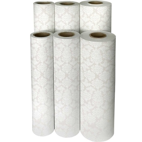 Pearl Damask Wedding Gift Wrap by Present Paper - Vysn