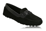 Piper Black Nubuck/Black Leather by Joan Oloff Shoes - Vysn