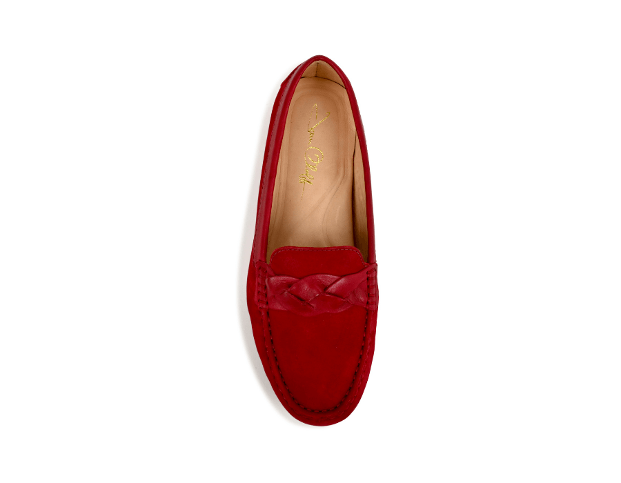 Piper Bordeaux Nubuck/Bordeaux Leather by Joan Oloff Shoes - Vysn