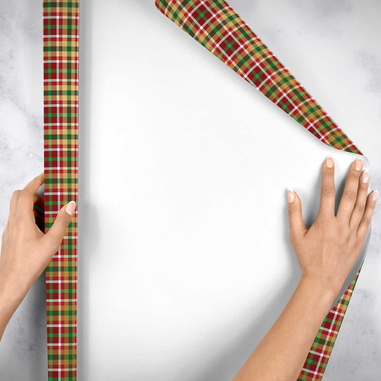 Plaid Christmas Gift Wrap by Present Paper - Vysn