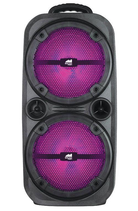 Portable Dual 8" Wireless Party Speakers with Disco Lights - VYSN