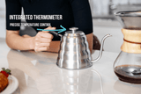 Pour Over Gooseneck Coffee Kettle with Thermometer by Barista Warrior - Vysn