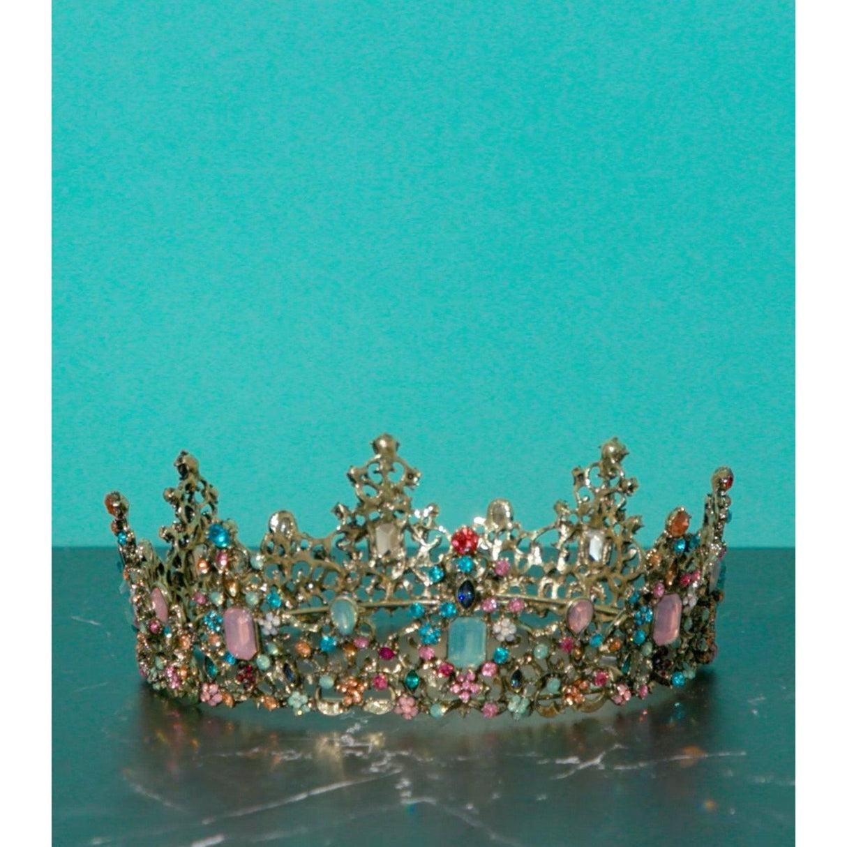 Princess of Pastels Luxe Tiara Crown by The Bullish Store - Vysn