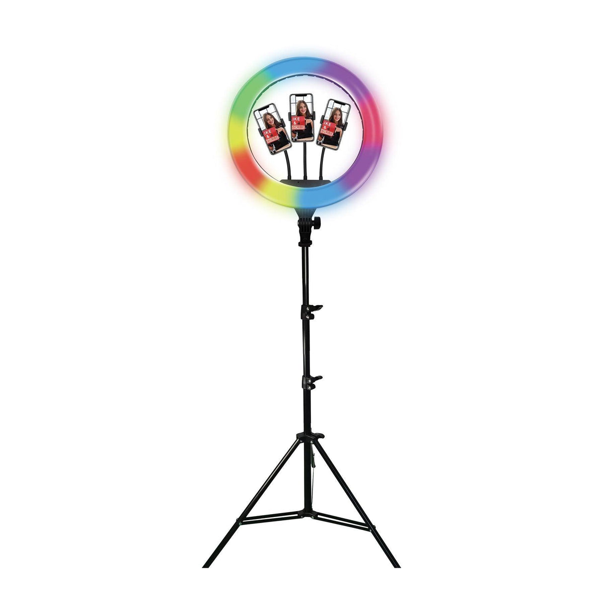 PRO Live Stream 18" 3-Device Ring Light with RGB (SC-3830RGB) - VYSN