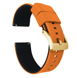 Pumpkin Orange Top / Black Bottom | Elite Silicone by Barton Watch Bands - Vysn