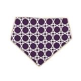 Purple Trellis Reversible Dog Bandana by Uptown Pups - Vysn