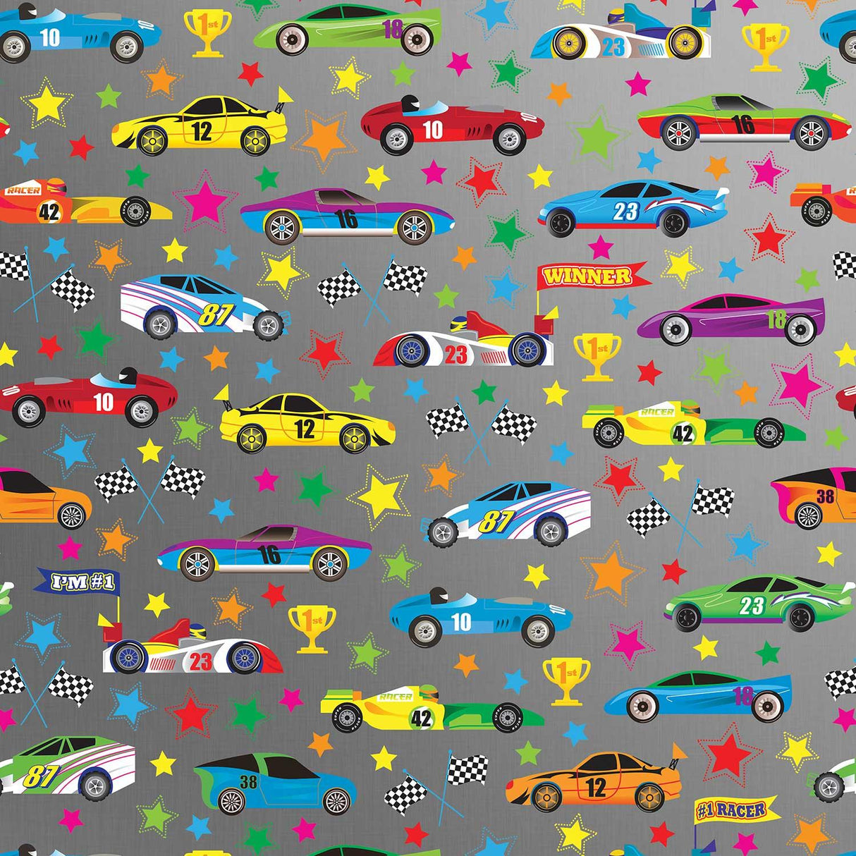 Racecars Kids Gift Wrap by Present Paper - Vysn