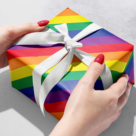 Rainbow Stripe Gift Wrap by Present Paper - Vysn