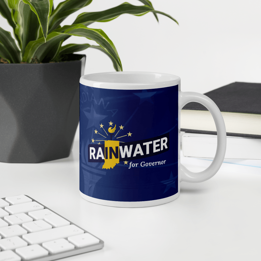 Rainwater for Indiana - Liberty is Essential Mug by Proud Libertarian - Vysn