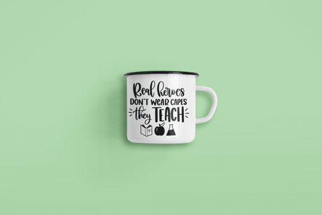 Real Heroes Dont Wear Capes They Teach Teacher Mug by WinsterCreations™ Official Store - Vysn