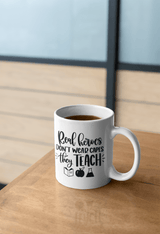 Real Heroes Dont Wear Capes They Teach Teacher Mug by WinsterCreations™ Official Store - Vysn