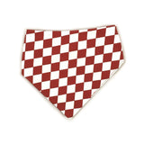 Red Checkered Reversible Dog Bandana by Uptown Pups - Vysn