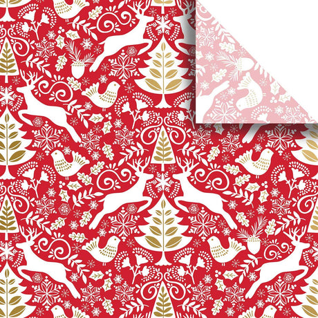 Red Scandanavian 20" x 30" Christmas Gift Tissue Paper by Present Paper - Vysn