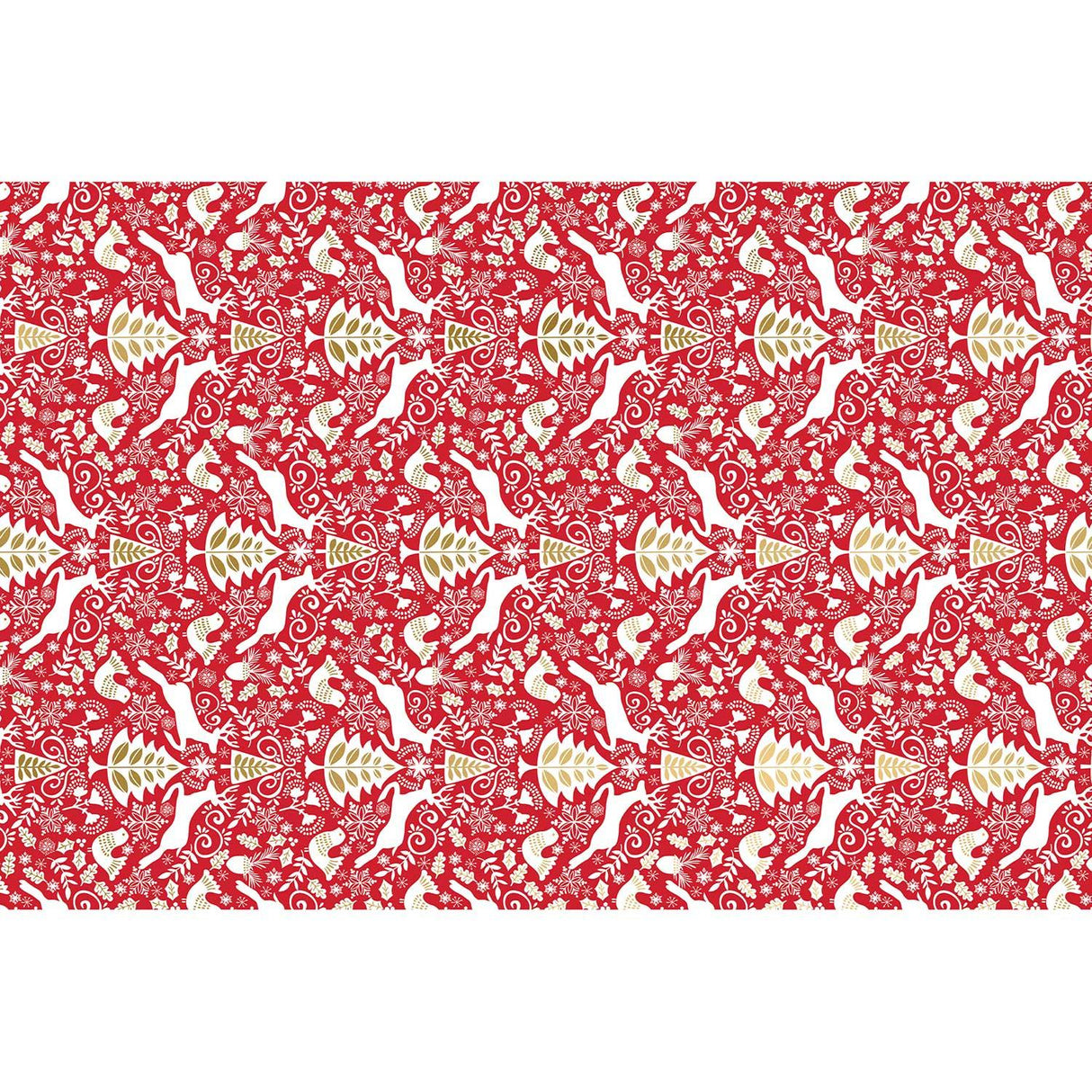 Red Scandanavian 20" x 30" Christmas Gift Tissue Paper by Present Paper - Vysn