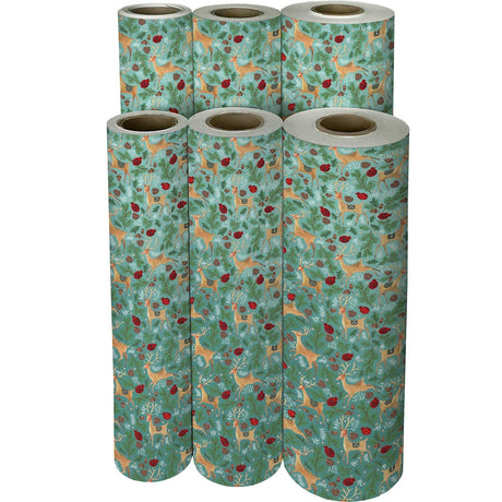 Reindeer Tapestry Christmas Gift Wrap by Present Paper - Vysn