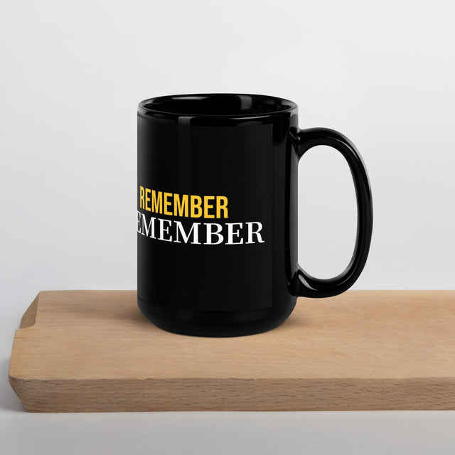 Remember, Remember, Anonymous Mask Black Glossy Mug by Proud Libertarian - Vysn